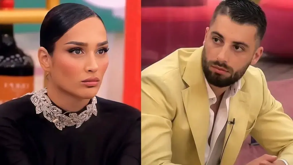 Erjola Doçi dhe Meriton Mjekiqi kapen duke u puthur në buzë