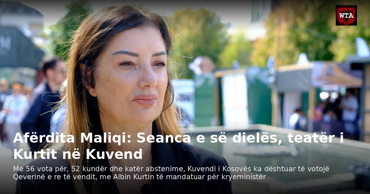 Afërdita Maliqi: Seanca e së dielës, teatër i Kurtit në Kuvend