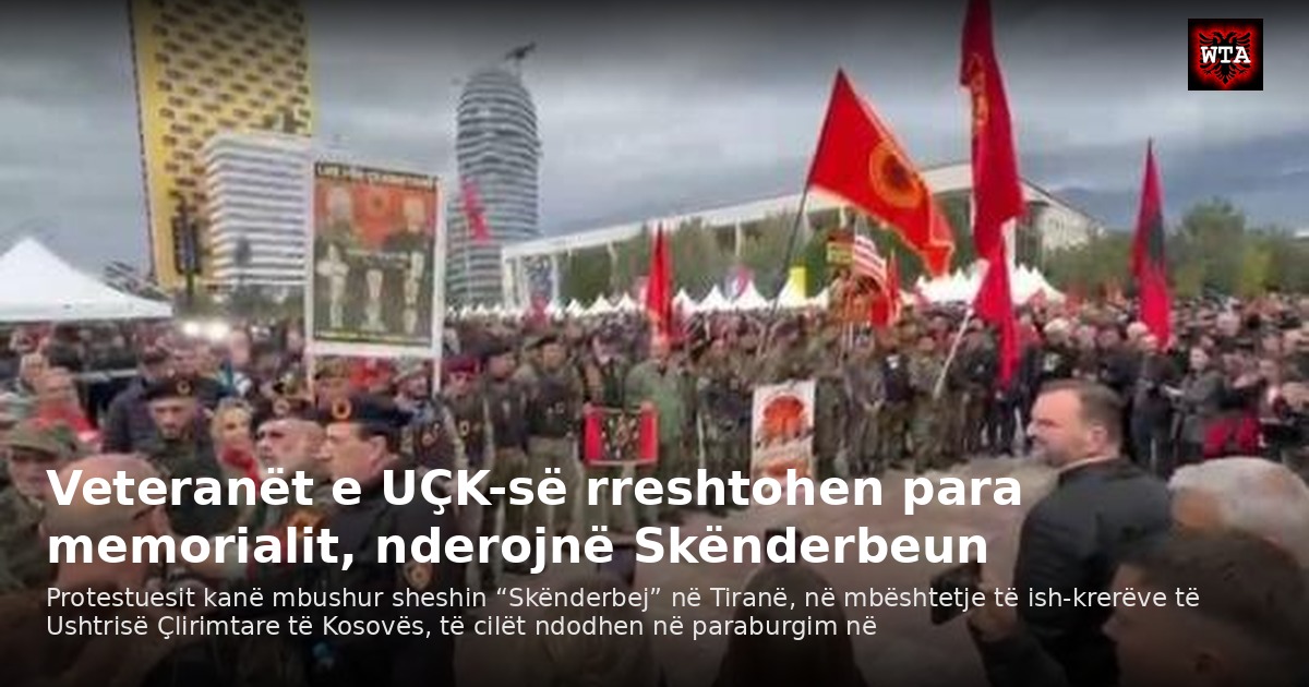 Veteranët e UÇK-së rreshtohen para memorialit, nderojnë Skënderbeun