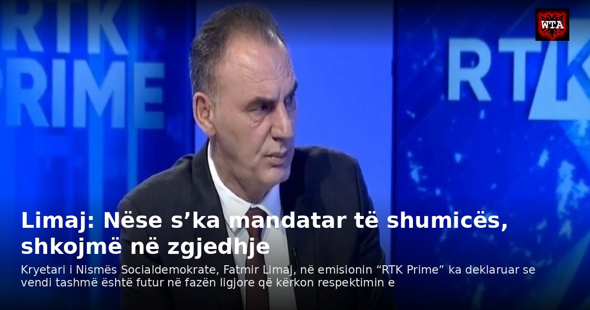 Limaj: Nëse s’ka mandatar të shumicës, shkojmë në zgjedhje