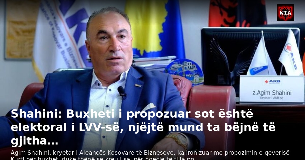 Shahini: Buxheti i propozuar sot është elektoral i LVV-së, njëjtë mund ta bëjnë të gjitha…
