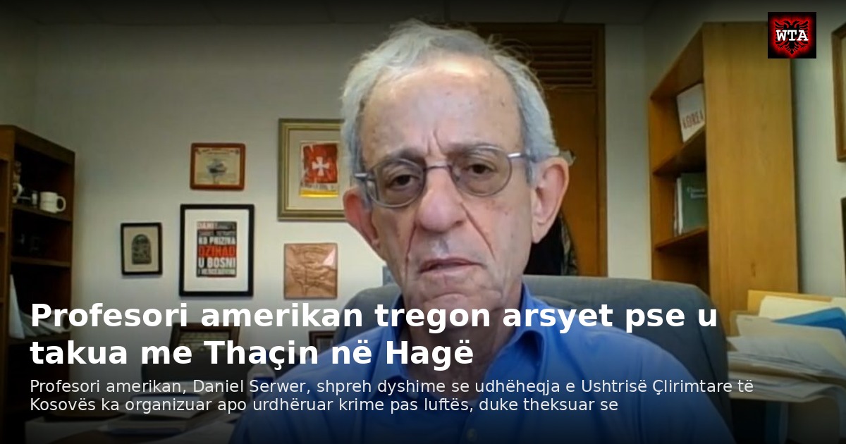 Profesori amerikan tregon arsyet pse u takua me Thaçin në Hagë