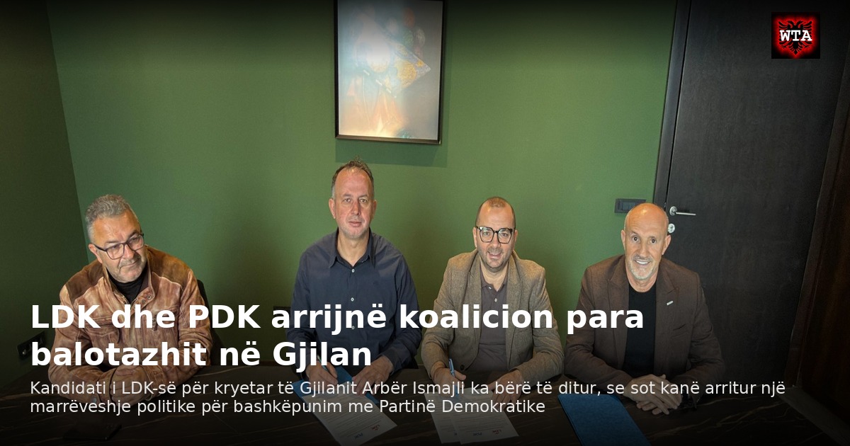 LDK dhe PDK arrijnë koalicion para balotazhit në Gjilan