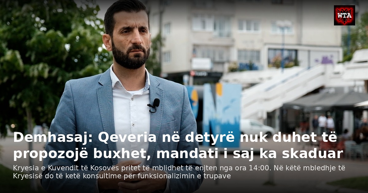 Demhasaj: Qeveria në detyrë nuk duhet të propozojë buxhet, mandati i saj ka skaduar