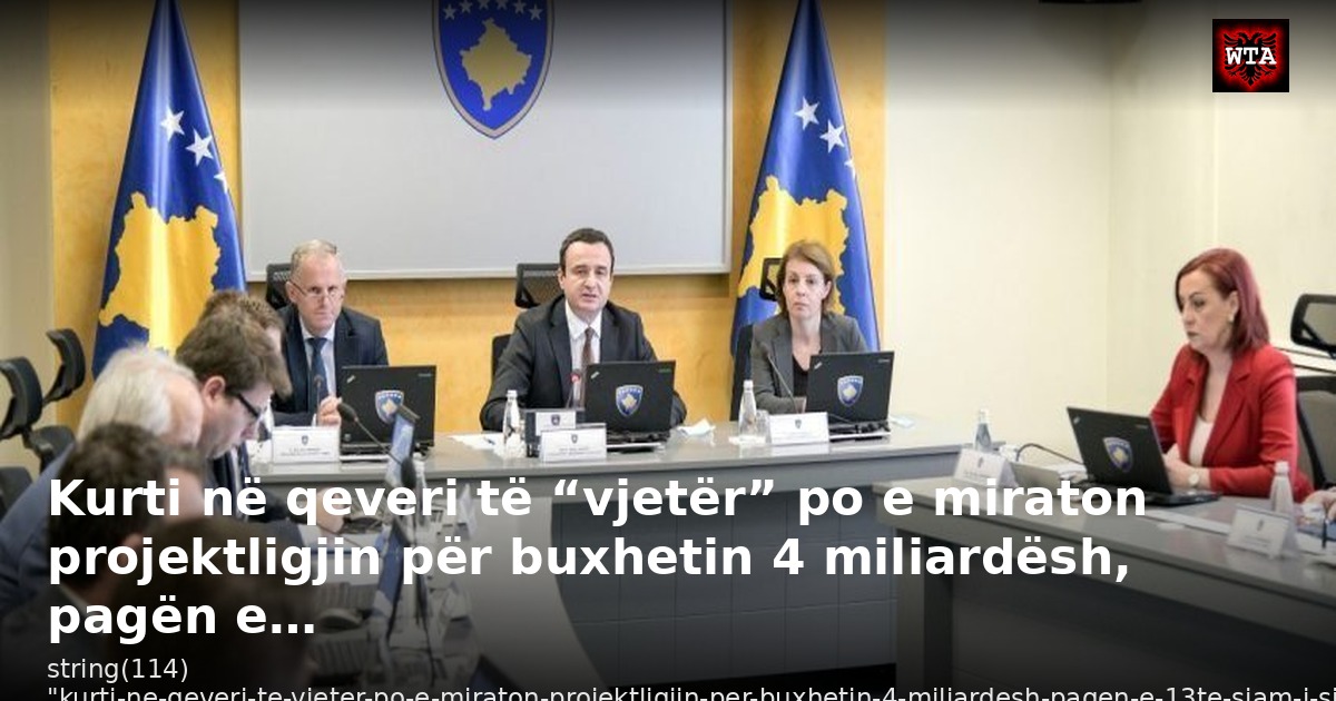Kurti në qeveri të “vjetër” po e miraton projektligjin për buxhetin 4 miliardësh, pagën e…