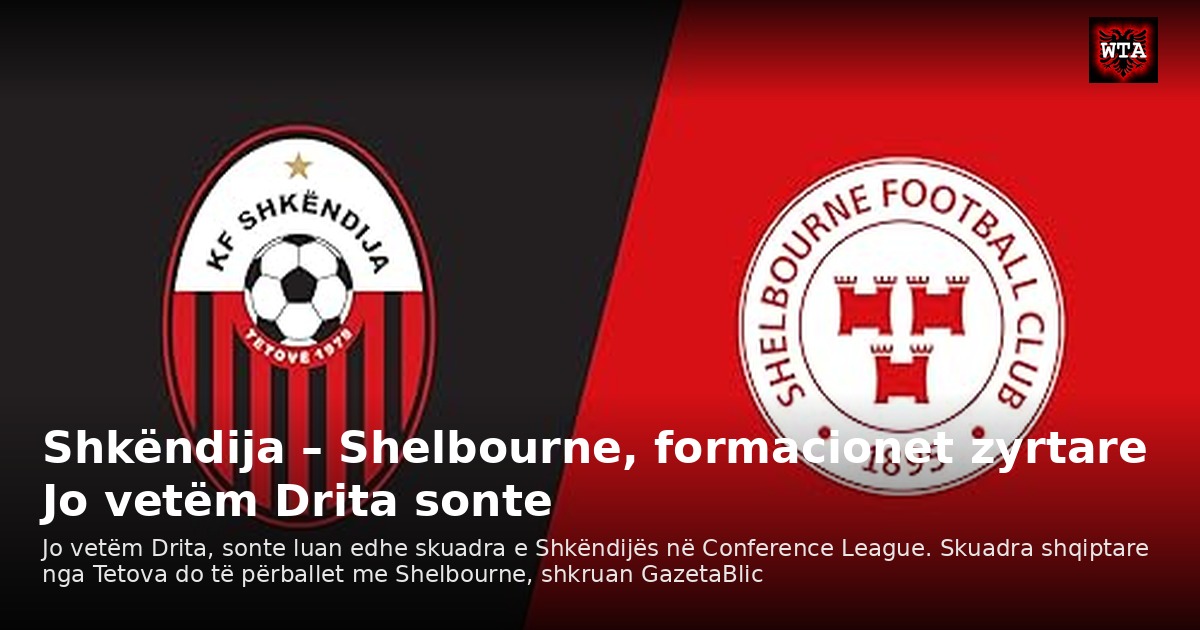 Shkëndija – Shelbourne, formacionet zyrtare Jo vetëm Drita sonte