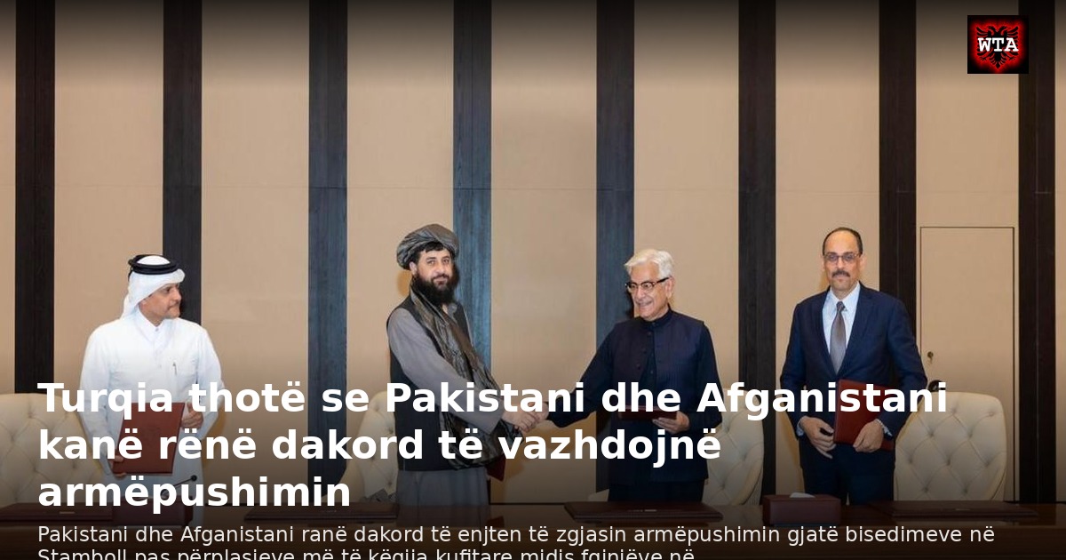 Turqia thotë se Pakistani dhe Afganistani kanë rënë dakord të vazhdojnë armëpushimin