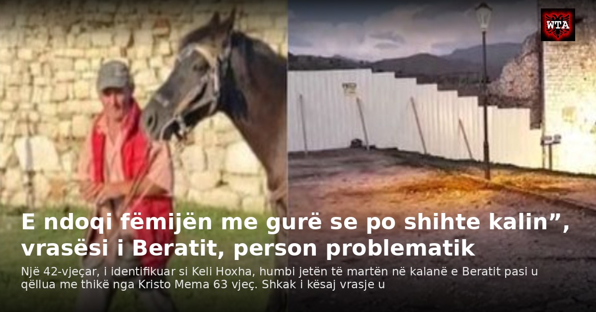 E ndoqi fëmijën me gurë se po shihte kalin”, vrasësi i Beratit, person problematik