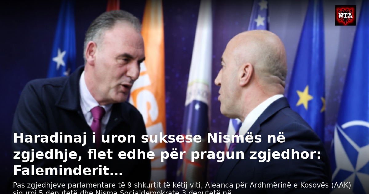Haradinaj i uron suksese Nismës në zgjedhje, flet edhe për pragun zgjedhor: Faleminderit…