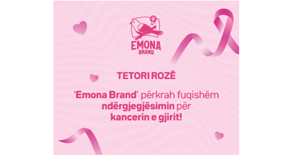 Tetori Rozë: ‘Emona Brand’ përkrah fuqishëm ndërgjegjësimin për kancerin e gjirit