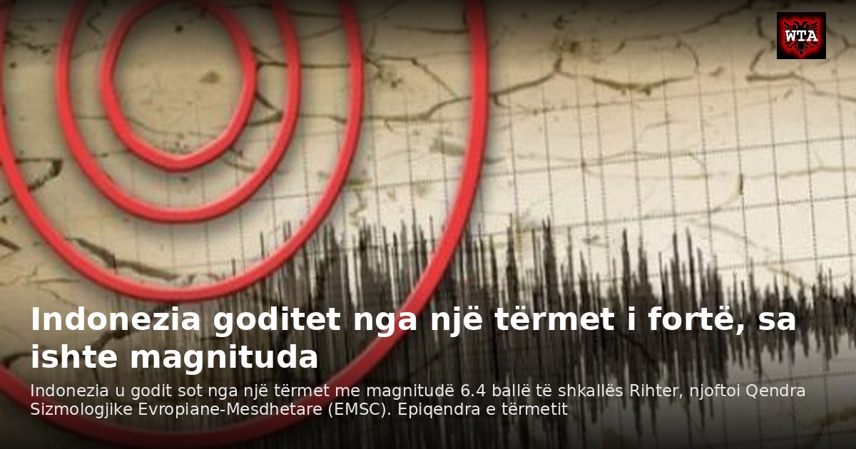 Indonezia goditet nga një tërmet i fortë, sa ishte magnituda