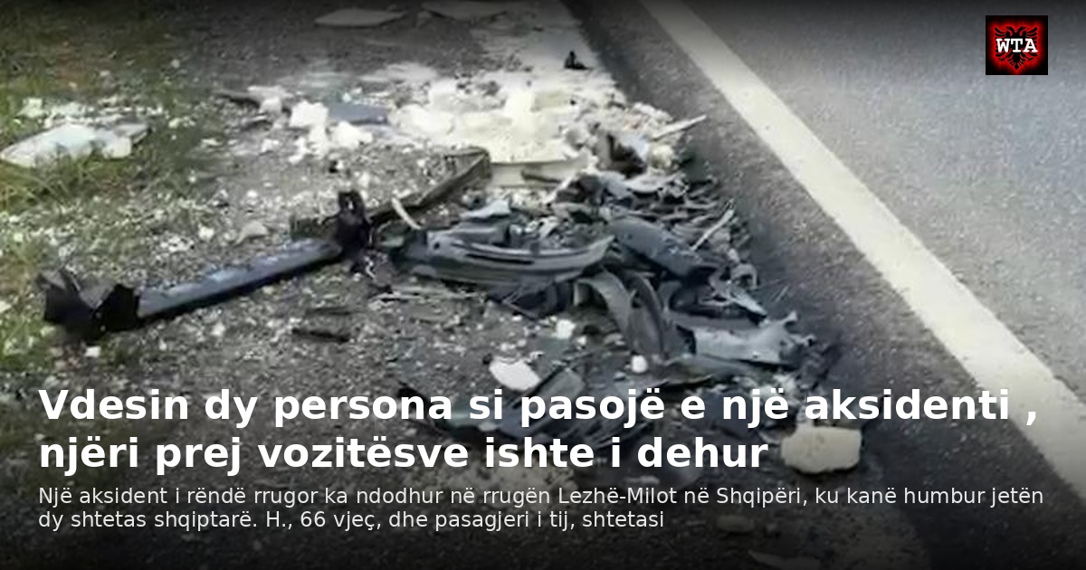 Vdesin dy persona si pasojë e një aksidenti , njëri prej vozitësve ishte i dehur
