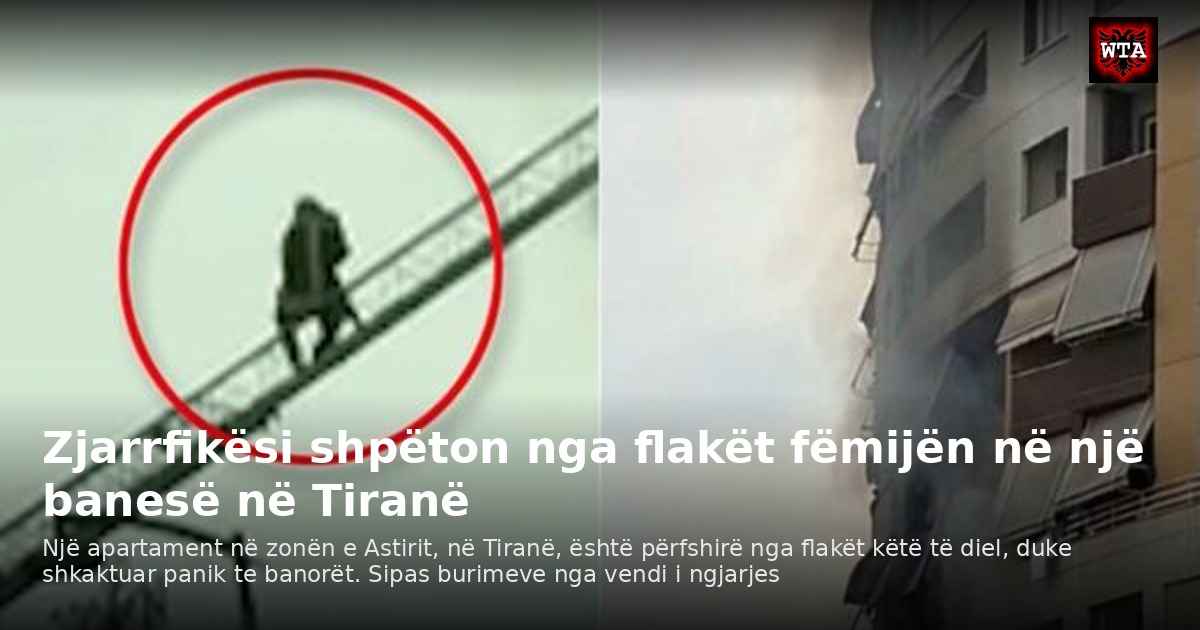Zjarrfikësi shpëton nga flakët fëmijën në një banesë në Tiranë