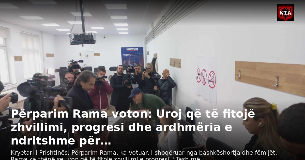 Përparim Rama voton: Uroj që të fitojë zhvillimi, progresi dhe ardhmëria e ndritshme për…