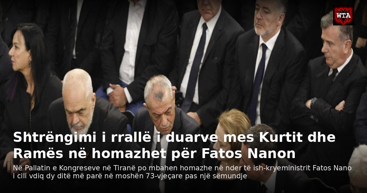 Shtrëngimi i rrallë i duarve mes Kurtit dhe Ramës në homazhet për Fatos Nanon