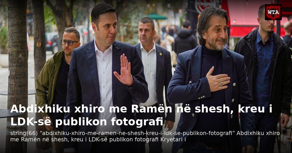 Abdixhiku xhiro me Ramën në shesh, kreu i LDK-së publikon fotografi