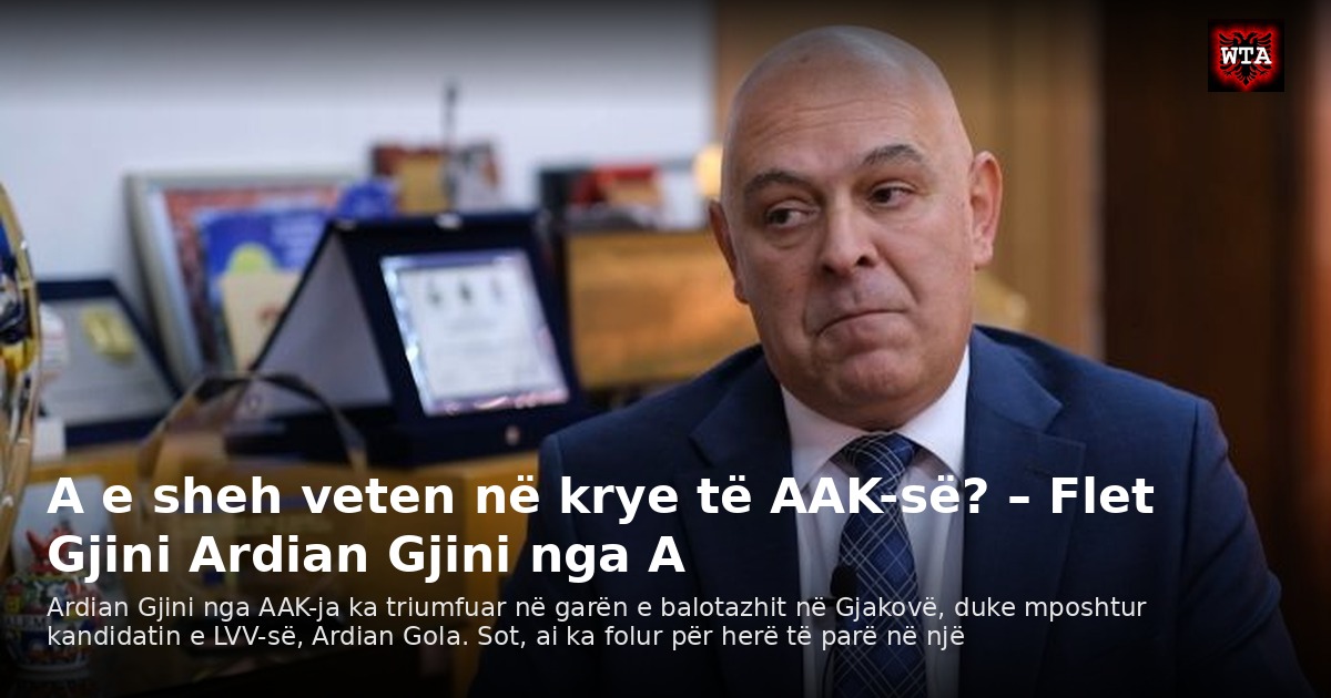 A e sheh veten në krye të AAK-së? – Flet Gjini Ardian Gjini nga A