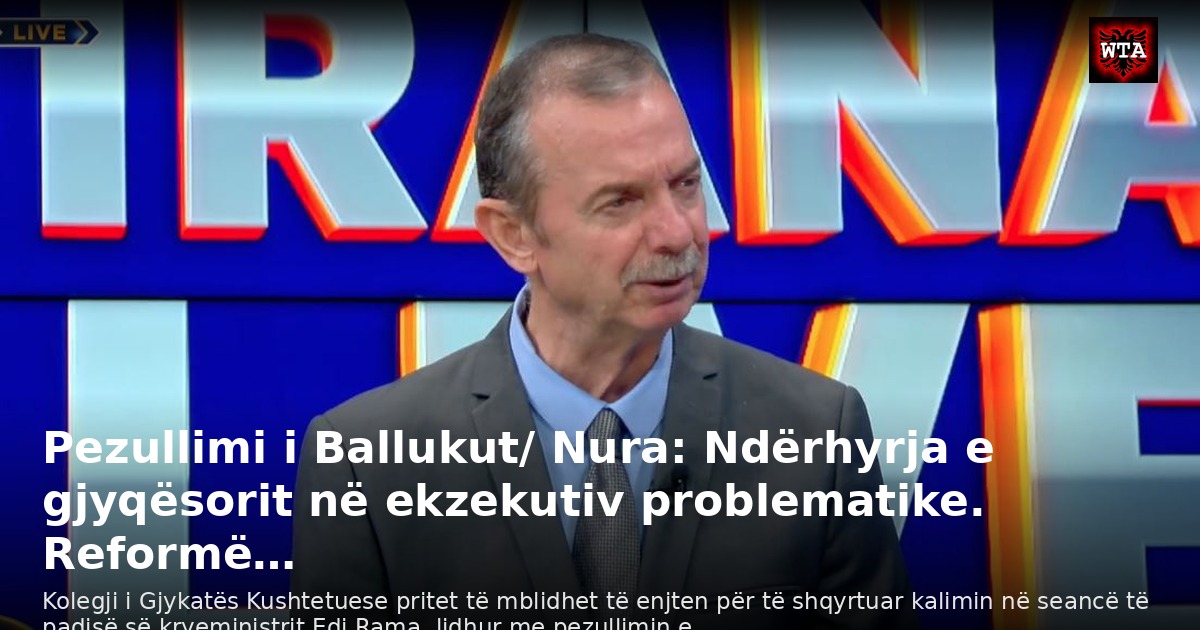 Pezullimi i Ballukut/ Nura: Ndërhyrja e gjyqësorit në ekzekutiv problematike. Reformë…