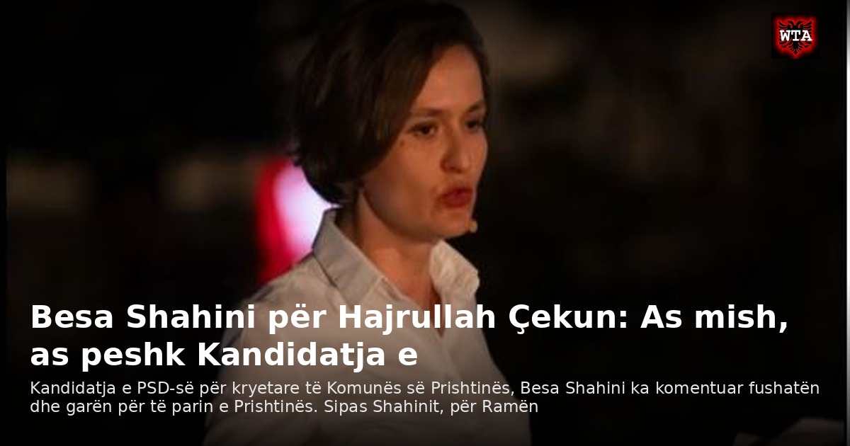 Besa Shahini për Hajrullah Çekun: As mish, as peshk Kandidatja e