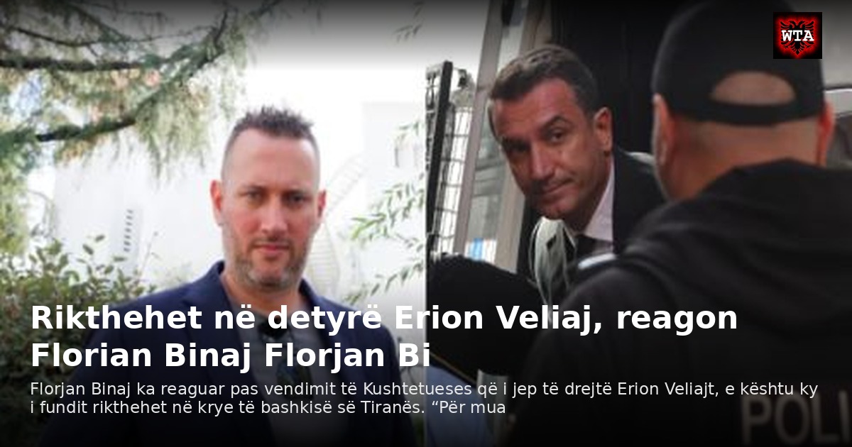 Rikthehet në detyrë Erion Veliaj, reagon Florian Binaj Florjan Bi