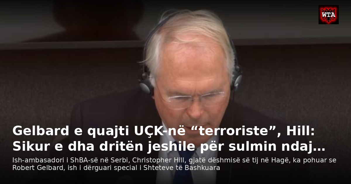 Gelbard e quajti UÇK-në “terroriste”, Hill: Sikur e dha dritën jeshile për sulmin ndaj…