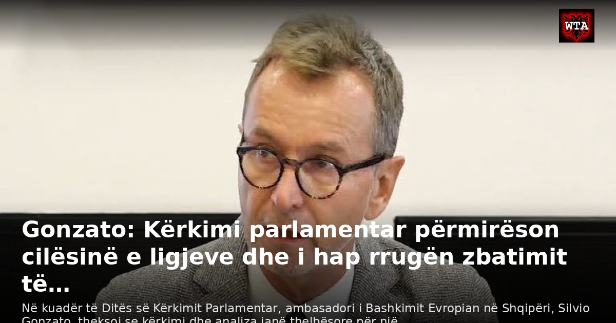 Gonzato: Kërkimi parlamentar përmirëson cilësinë e ligjeve dhe i hap rrugën zbatimit të…