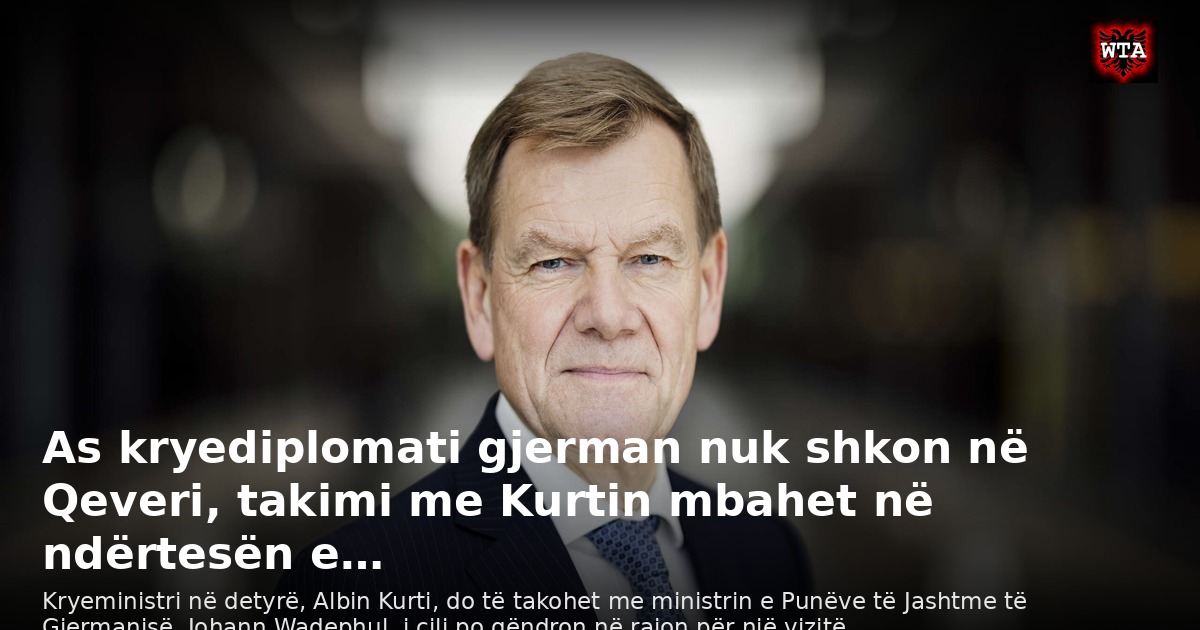 As kryediplomati gjerman nuk shkon në Qeveri, takimi me Kurtin mbahet në ndërtesën e…
