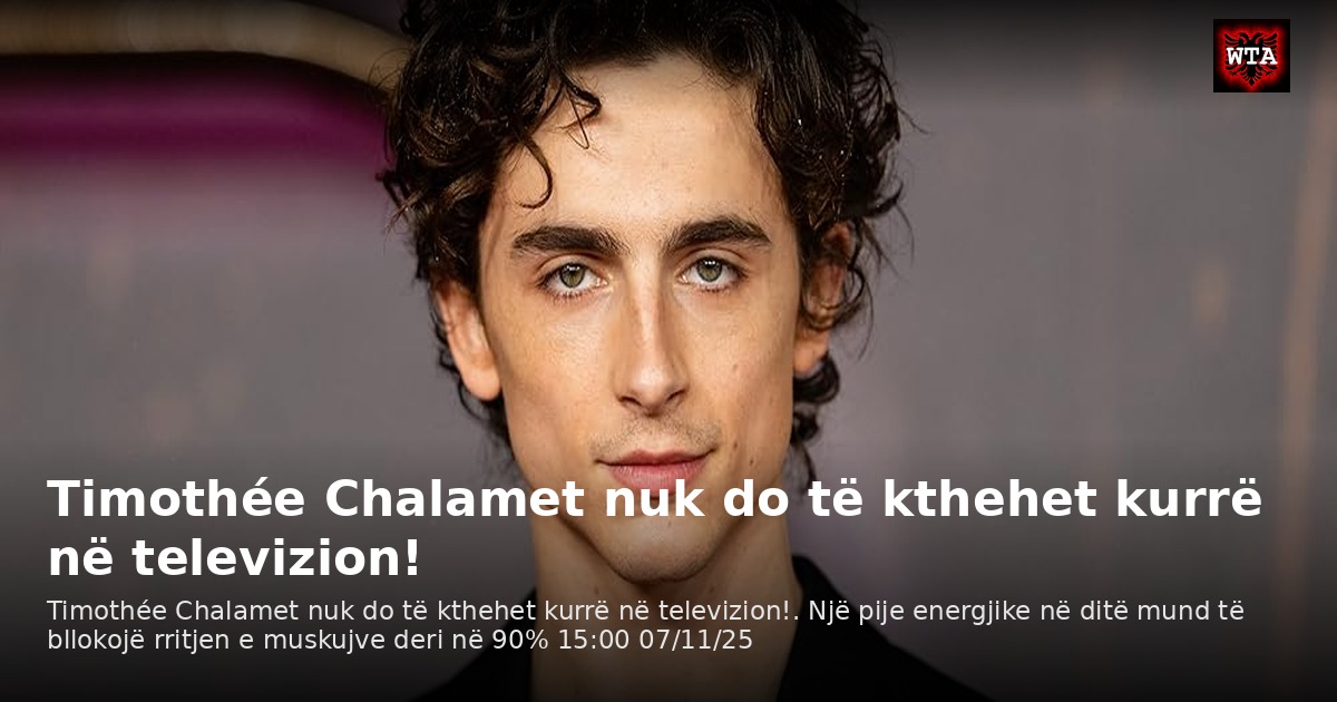 Timothée Chalamet nuk do të kthehet kurrë në televizion!