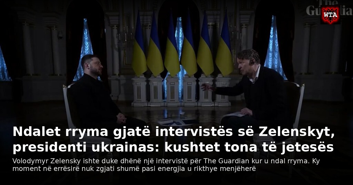 Ndalet rryma gjatë intervistës së Zelenskyt, presidenti ukrainas: kushtet tona të jetesës