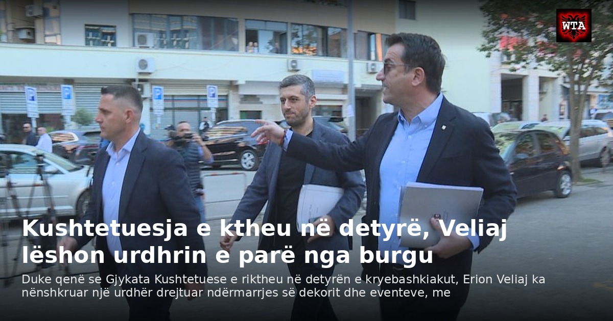 Kushtetuesja e ktheu në detyrë, Veliaj lëshon urdhrin e parë nga burgu