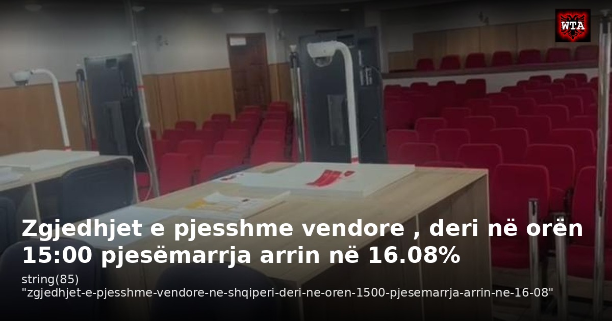 Zgjedhjet e pjesshme vendore , deri në orën 15:00 pjesëmarrja arrin në 16.08%