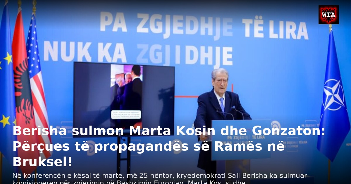 Berisha sulmon Marta Kosin dhe Gonzaton: Përçues të propagandës së Ramës në Bruksel!