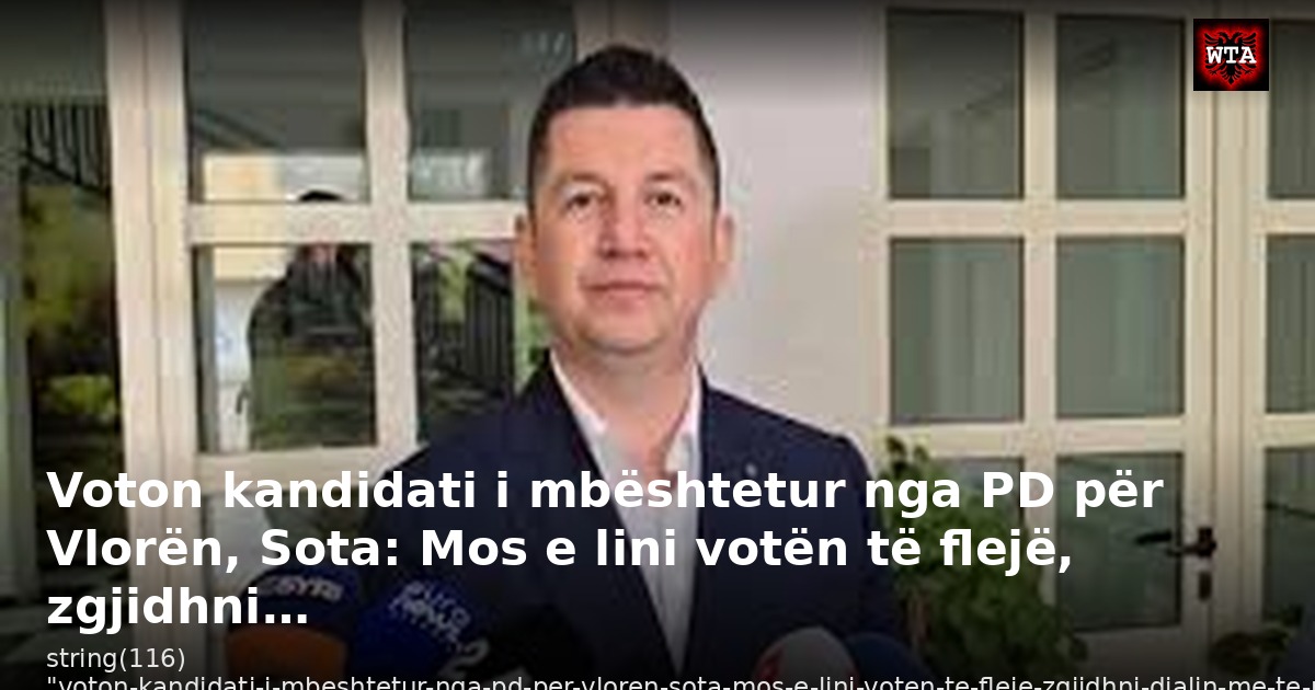 Voton kandidati i mbështetur nga PD për Vlorën, Sota: Mos e lini votën të flejë, zgjidhni…