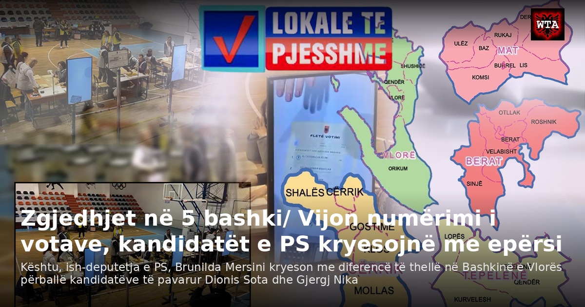 Zgjedhjet në 5 bashki/ Vijon numërimi i votave, kandidatët e PS kryesojnë me epërsi