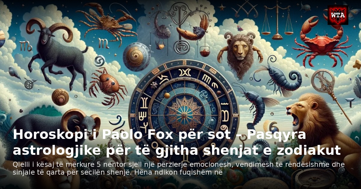 Horoskopi i Paolo Fox për sot – Pasqyra astrologjike për të gjitha shenjat e zodiakut