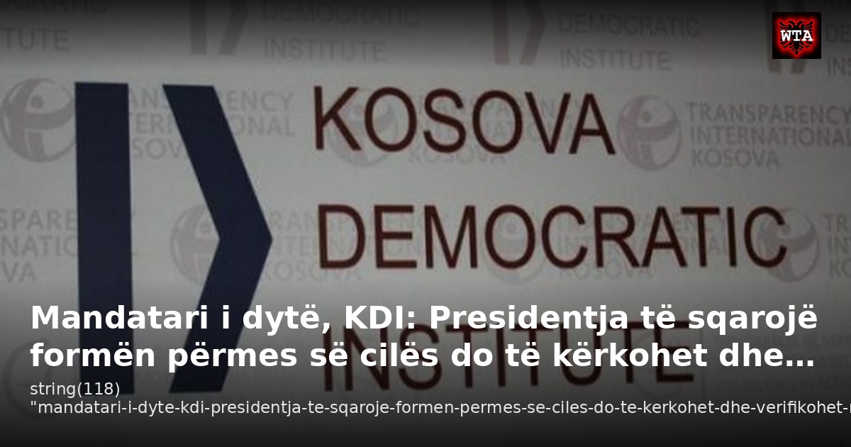 Mandatari i dytë, KDI: Presidentja të sqarojë formën përmes së cilës do të kërkohet dhe…