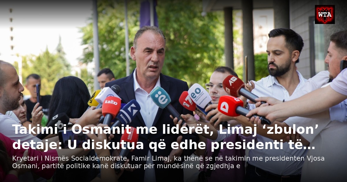 Takimi i Osmanit me liderët, Limaj ‘zbulon’ detaje: U diskutua që edhe presidenti të…