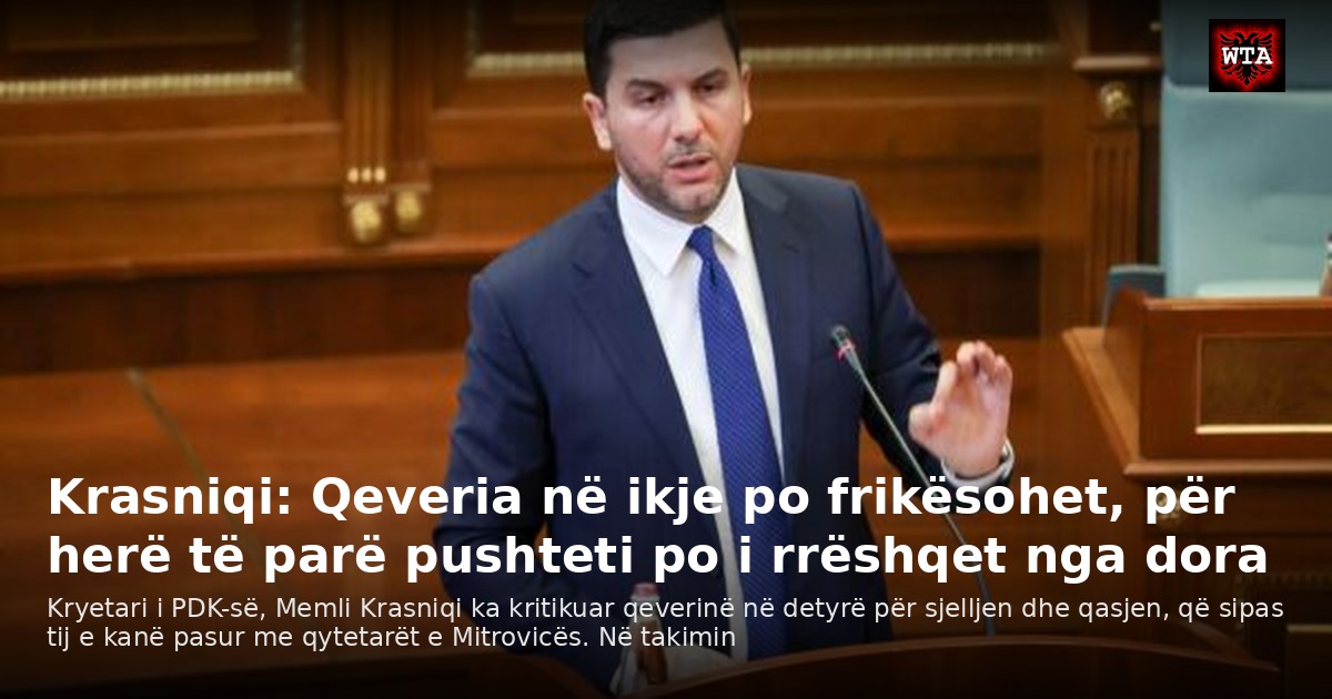Krasniqi: Qeveria në ikje po frikësohet, për herë të parë pushteti po i rrëshqet nga dora