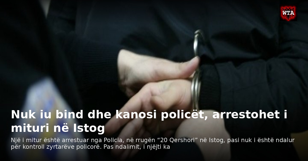 Nuk iu bind dhe kanosi policët, arrestohet i mituri në Istog