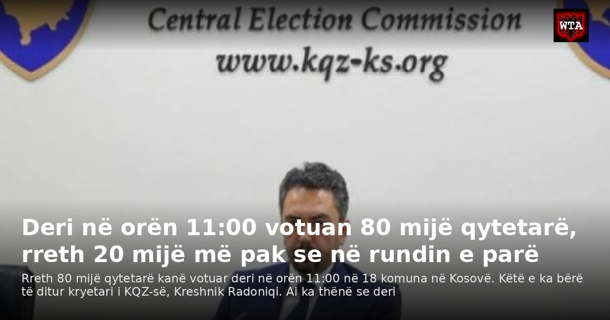 Deri në orën 11:00 votuan 80 mijë qytetarë, rreth 20 mijë më pak se në rundin e parë