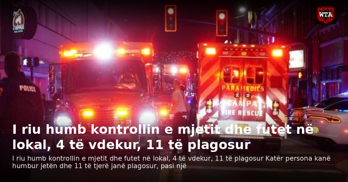 I riu humb kontrollin e mjetit dhe futet në lokal, 4 të vdekur, 11 të plagosur