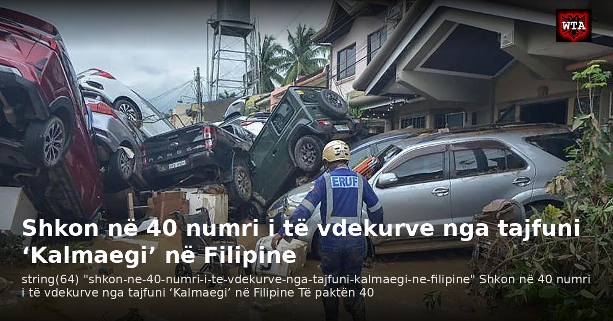 Shkon në 40 numri i të vdekurve nga tajfuni ‘Kalmaegi’ në Filipine