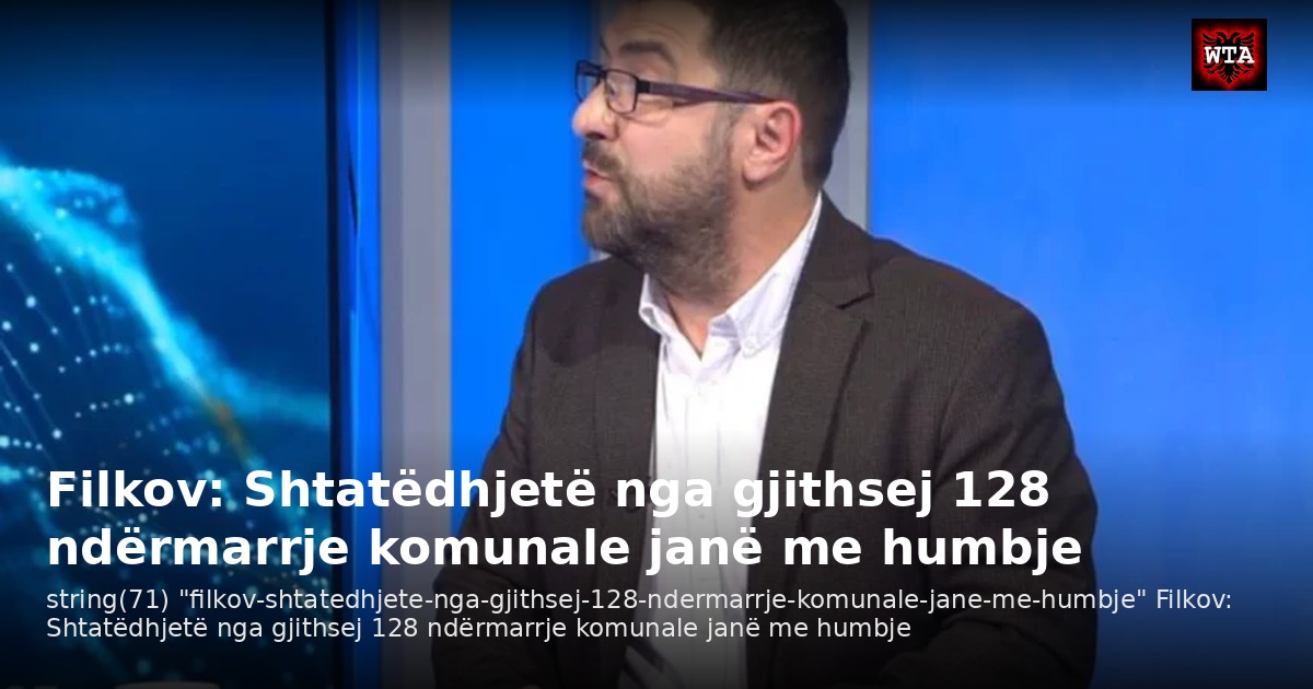 Filkov: Shtatëdhjetë nga gjithsej 128 ndërmarrje komunale janë me humbje