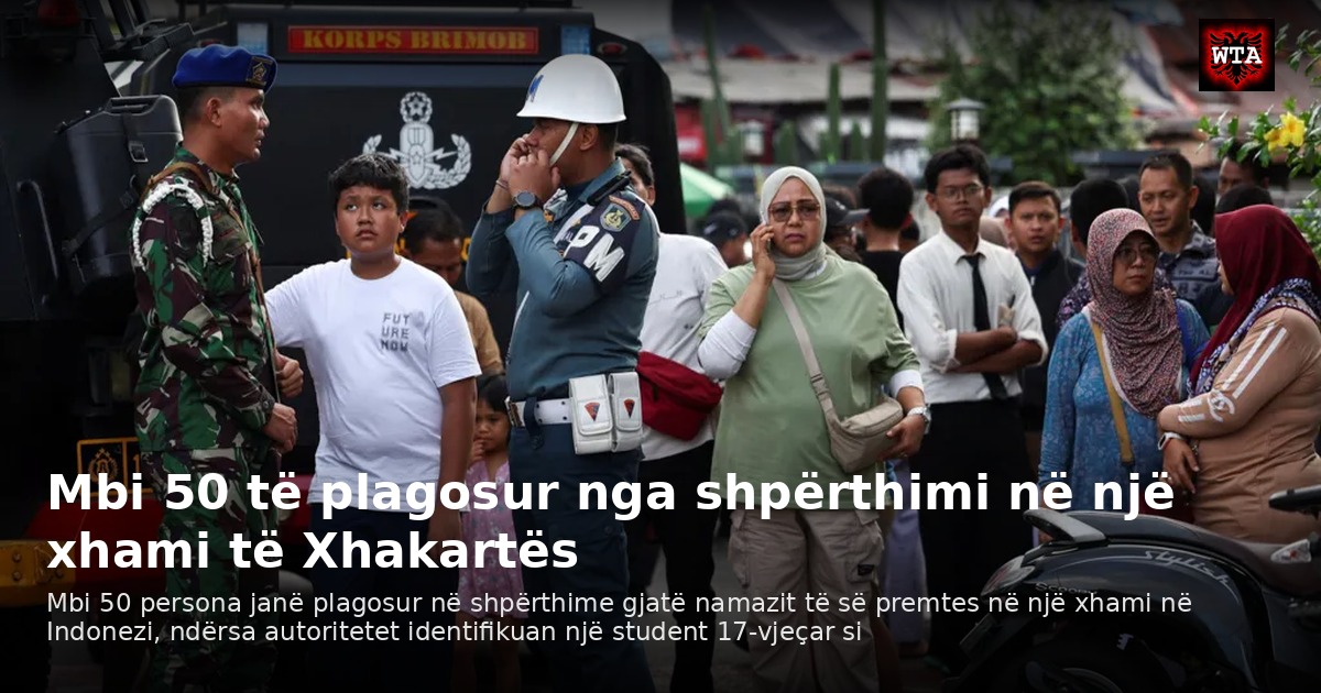 Mbi 50 të plagosur nga shpërthimi në një xhami të Xhakartës