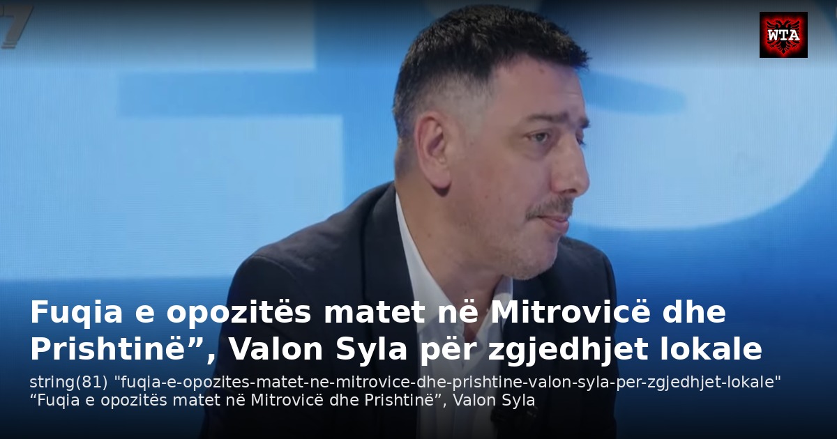 Fuqia e opozitës matet në Mitrovicë dhe Prishtinë”, Valon Syla për zgjedhjet lokale