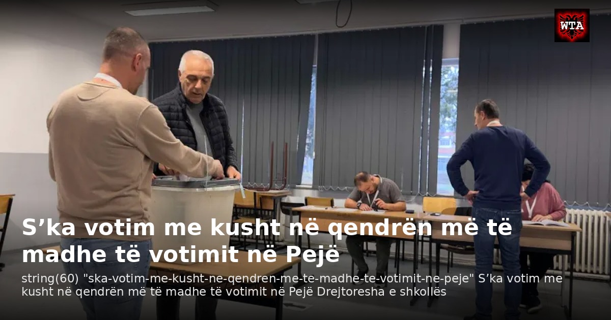S’ka votim me kusht në qendrën më të madhe të votimit në Pejë