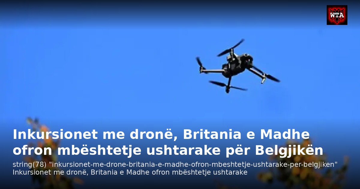 Inkursionet me dronë, Britania e Madhe ofron mbështetje ushtarake për Belgjikën