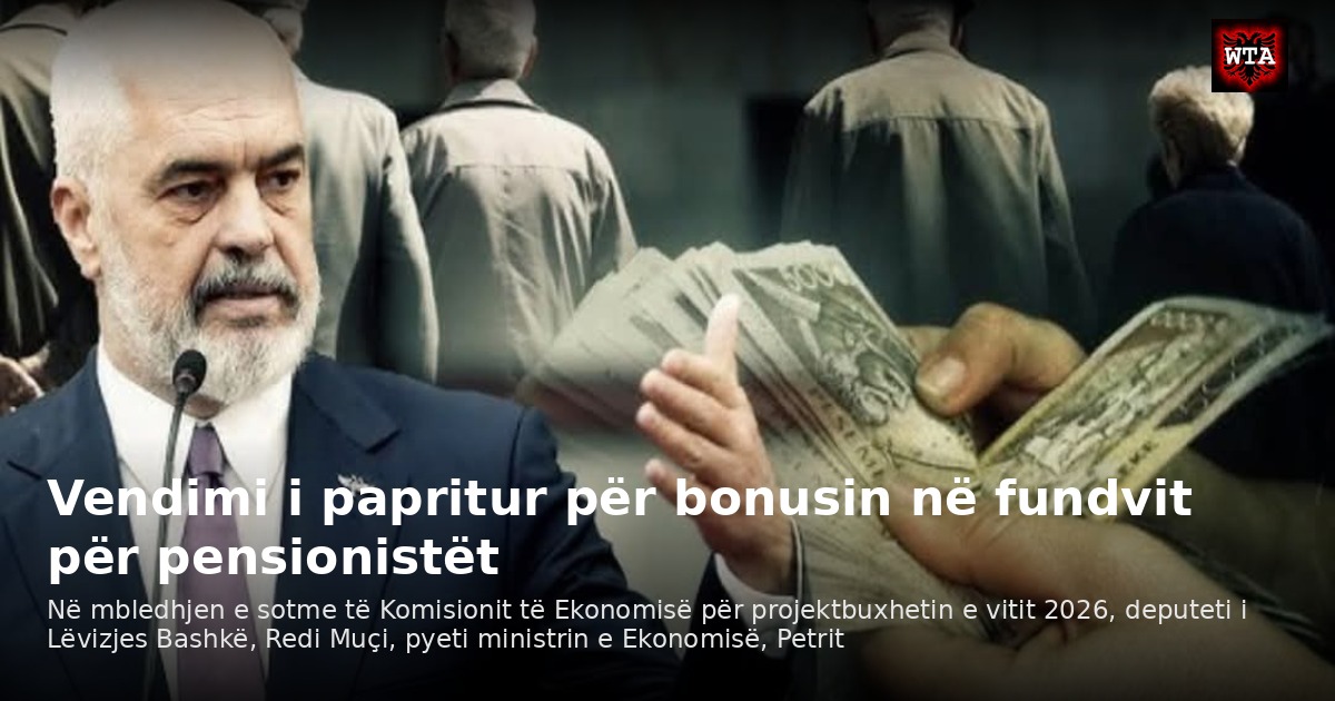 Vendimi i papritur për bonusin në fundvit për pensionistët