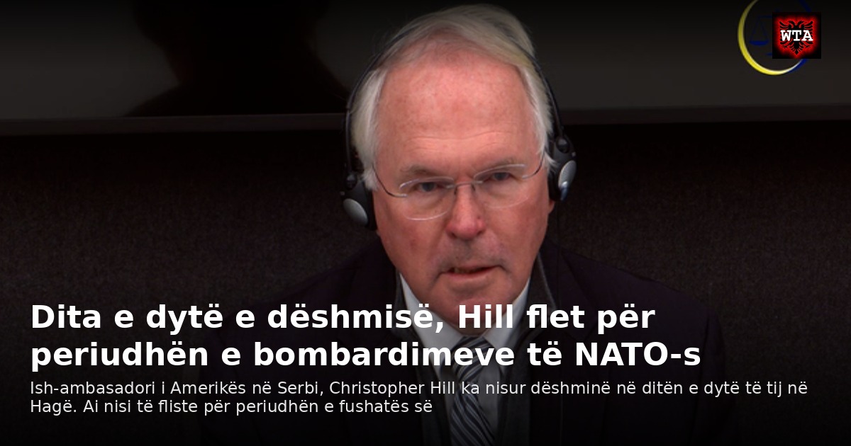 Dita e dytë e dëshmisë, Hill flet për periudhën e bombardimeve të NATO-s