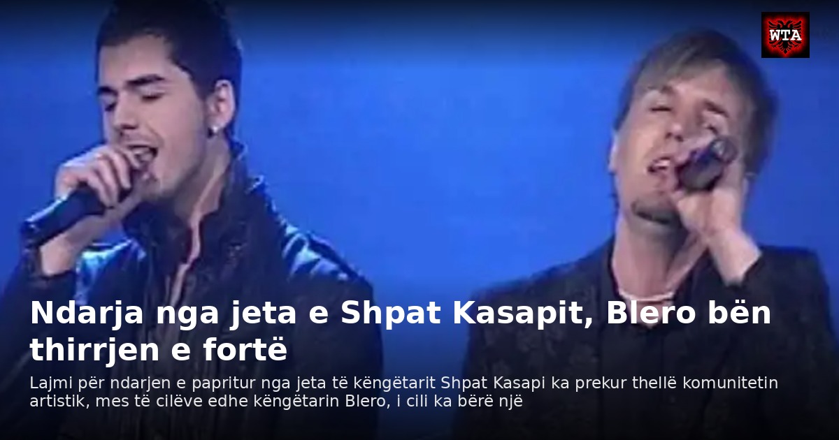 Ndarja nga jeta e Shpat Kasapit, Blero bën thirrjen e fortë